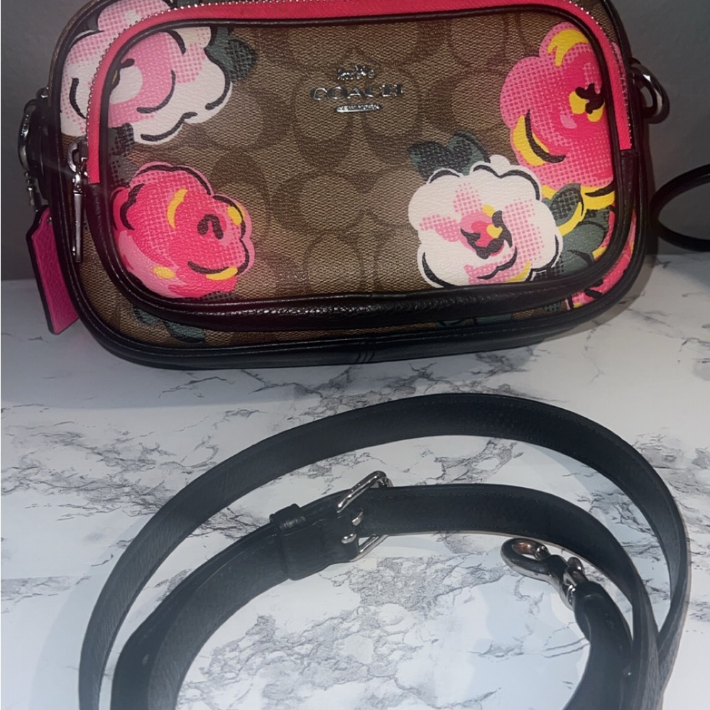 Coach Pink Floral Crossbody Bag